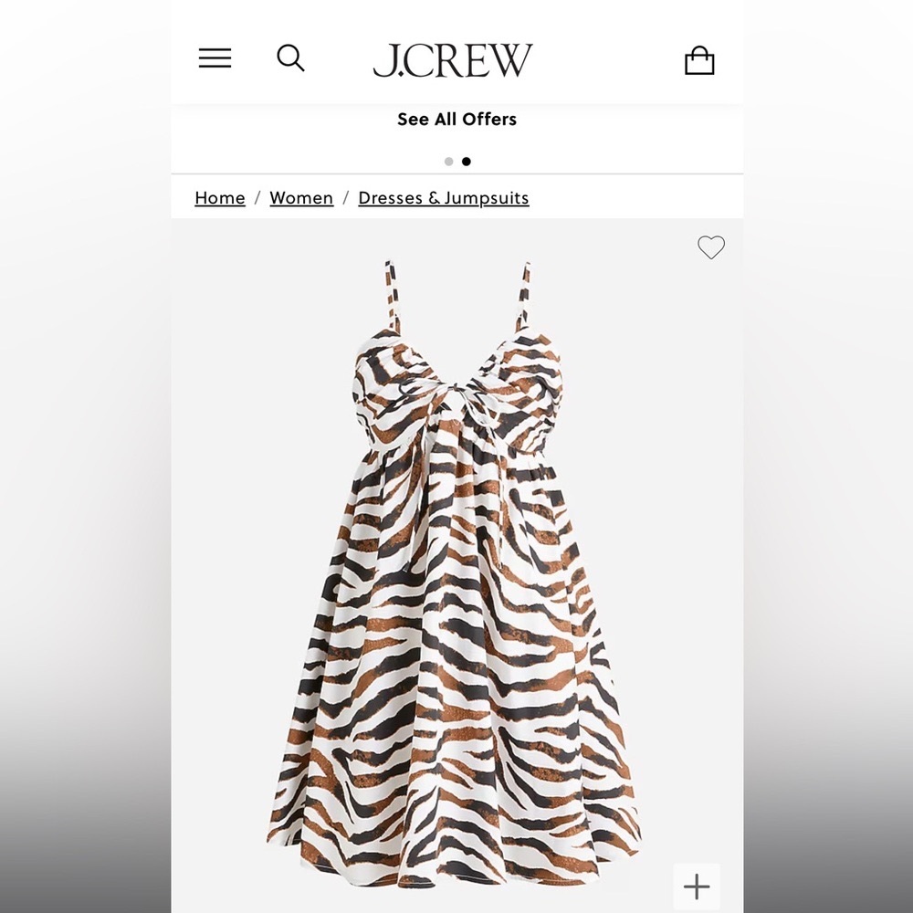 J. Crew keyhole mini dress.